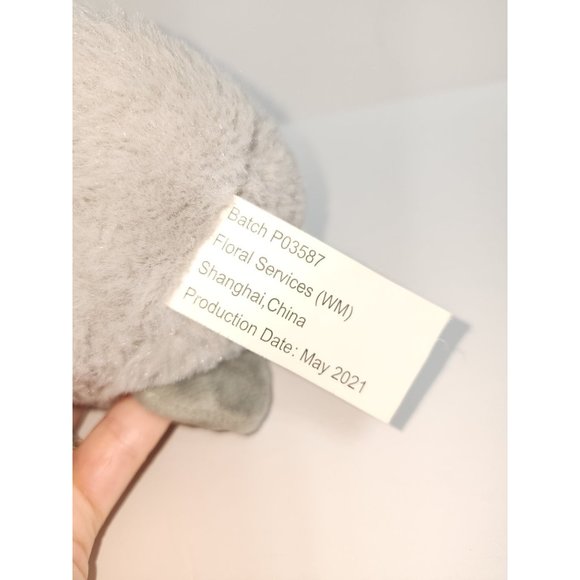 Debi Lilly Bat Plush Floral Services Stuffed Animal Grey Fuzzy Poseable Wings - Picture 5 of 7